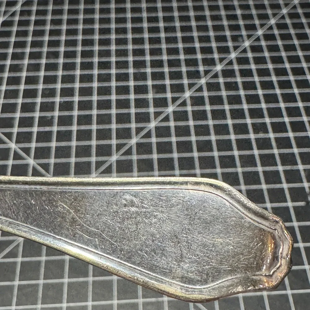 Rogers & Bro A1 XII Silverplate Dinner Fork Magnolia Pattern Monogram S 7.5in